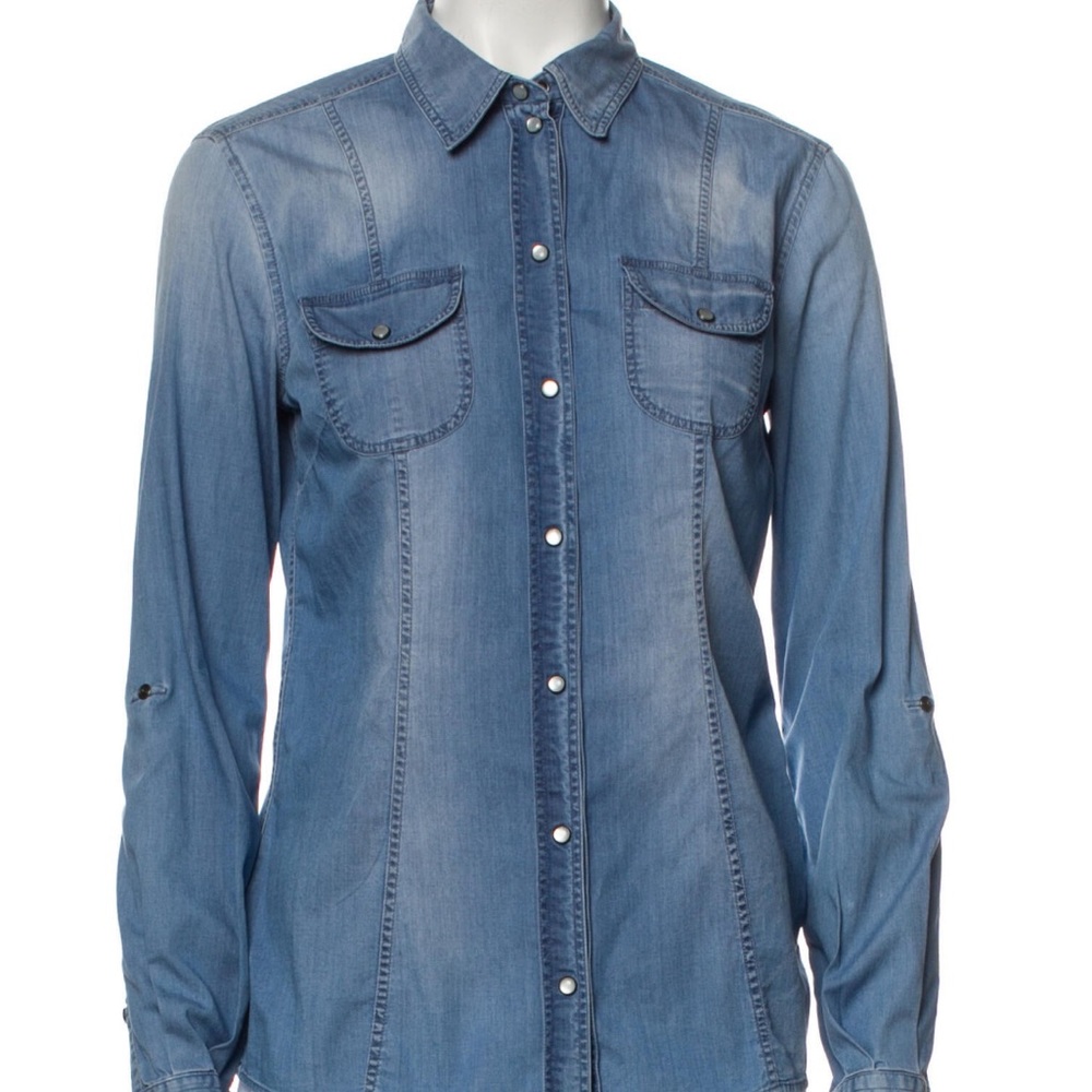 Dolce & Gabbana Denim Long Sleeve Top Size Medium